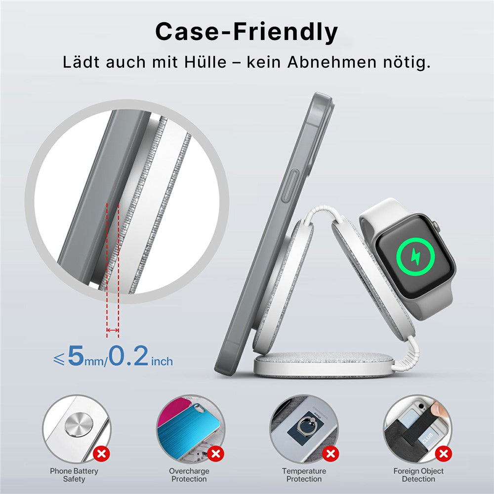 Foldable 3in1 Travel PowerBase für iPhone