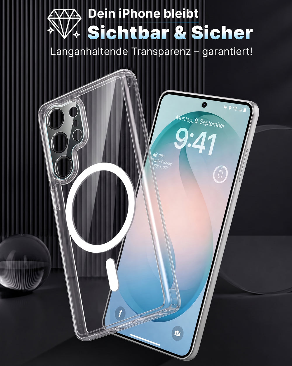 Clear Case con protección de cámara para Samsung serie S26