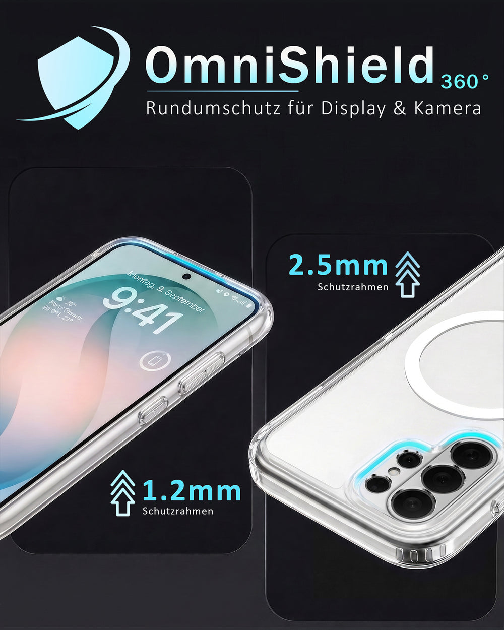 Clear Case con protección de cámara para Samsung serie S26