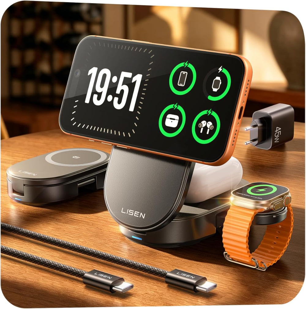 LISEN W121 Qi2.2 3-in-1 Ladestation