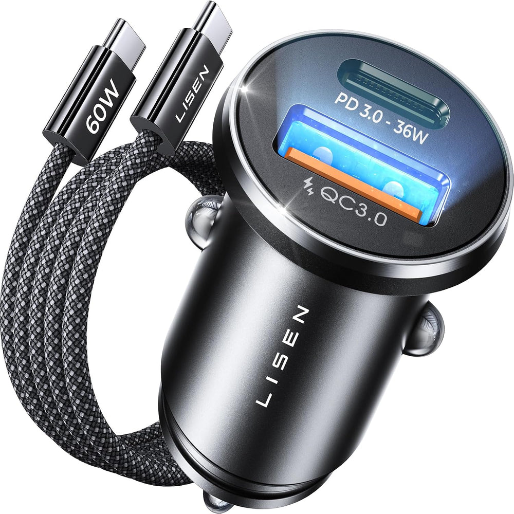 LISEN Kfz-Ladegerät 36 W mit USB-C-Kabel