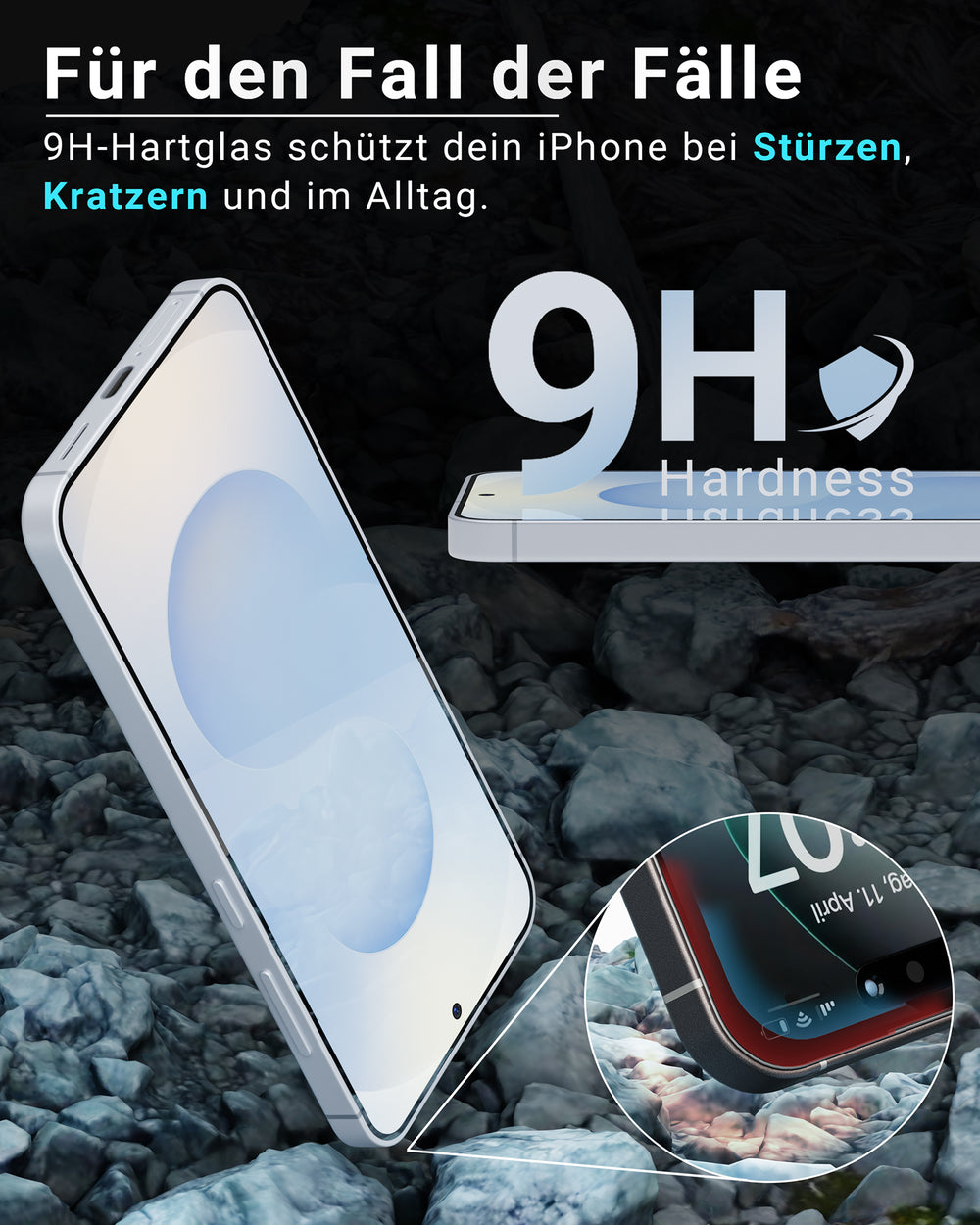 EASY INSTALL Crystal Glass 2er Pack - für Samsung Galaxy