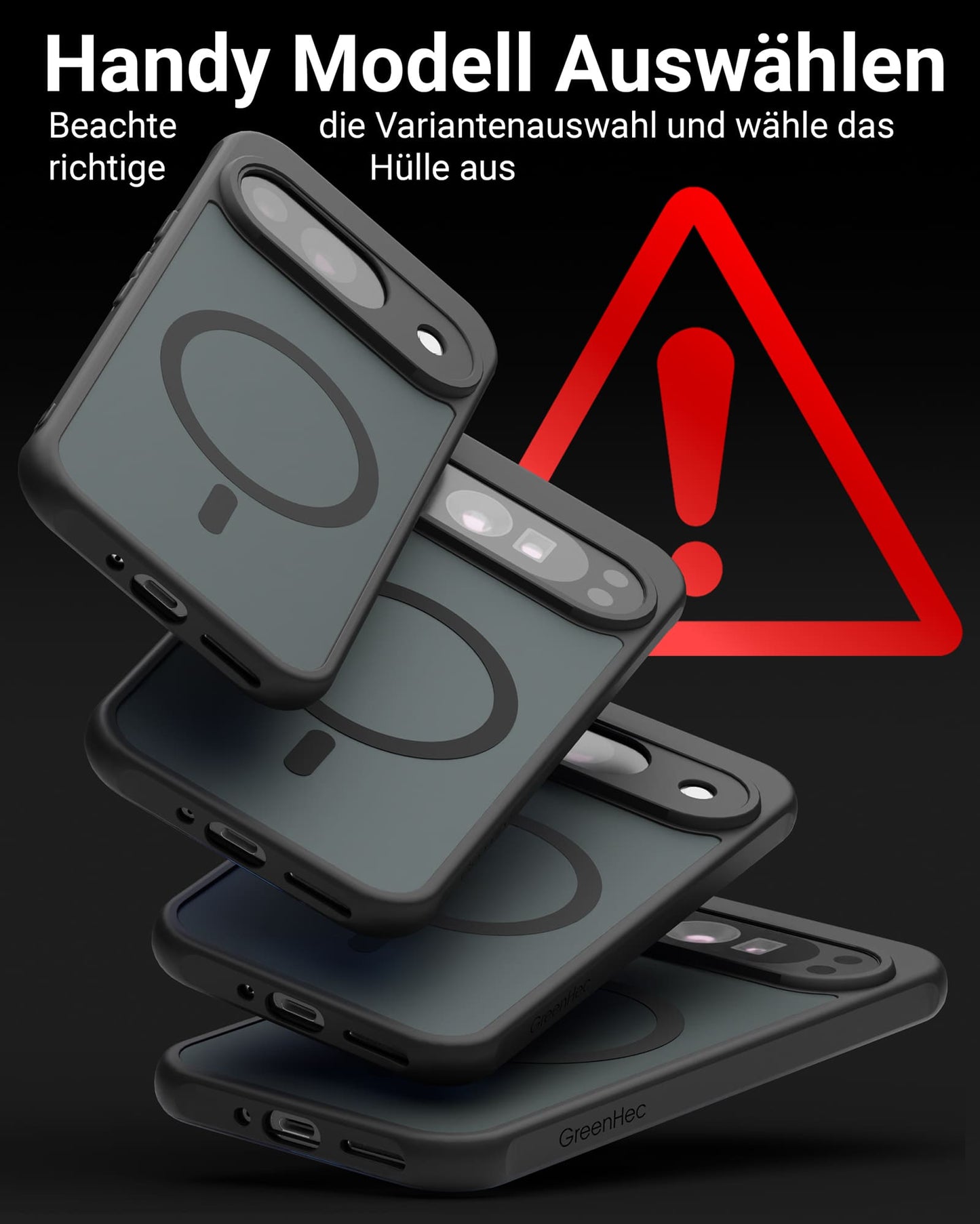 Frosted Black MagSafe Case für Google Pixel