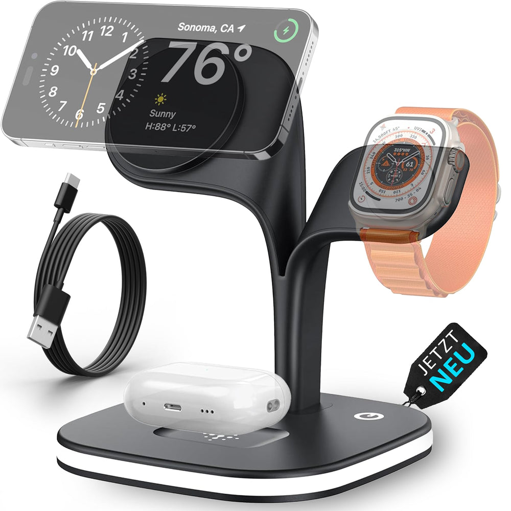 3-in-1 Magnetic PowerBase Charging Station for iPhone