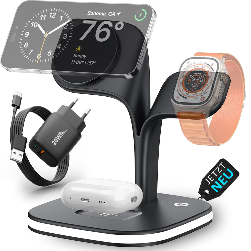 3-in-1 Magnetic PowerBase Charging Station for iPhone