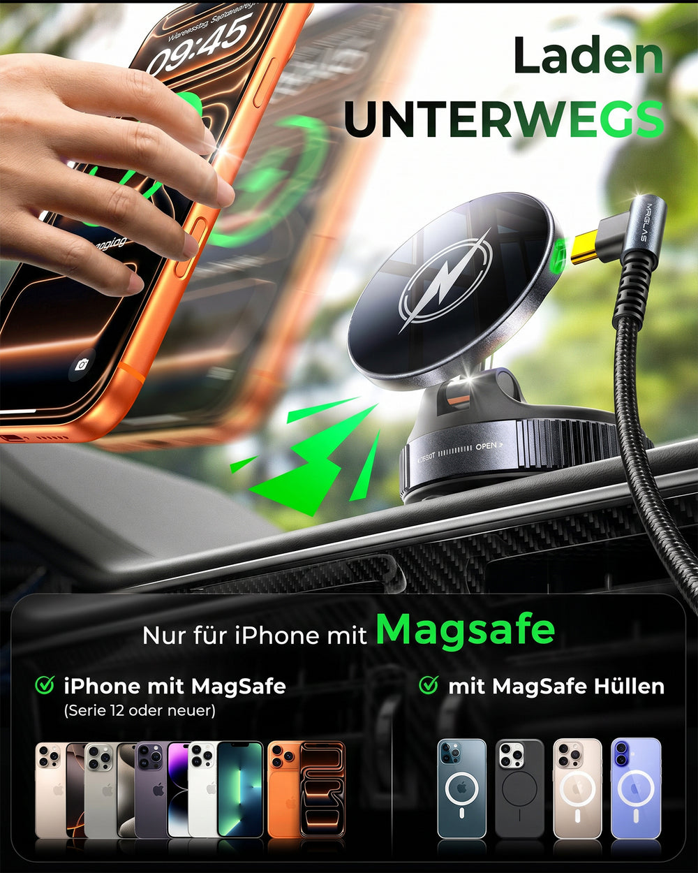Magnetic Phone Stand 15W Wireless Charger