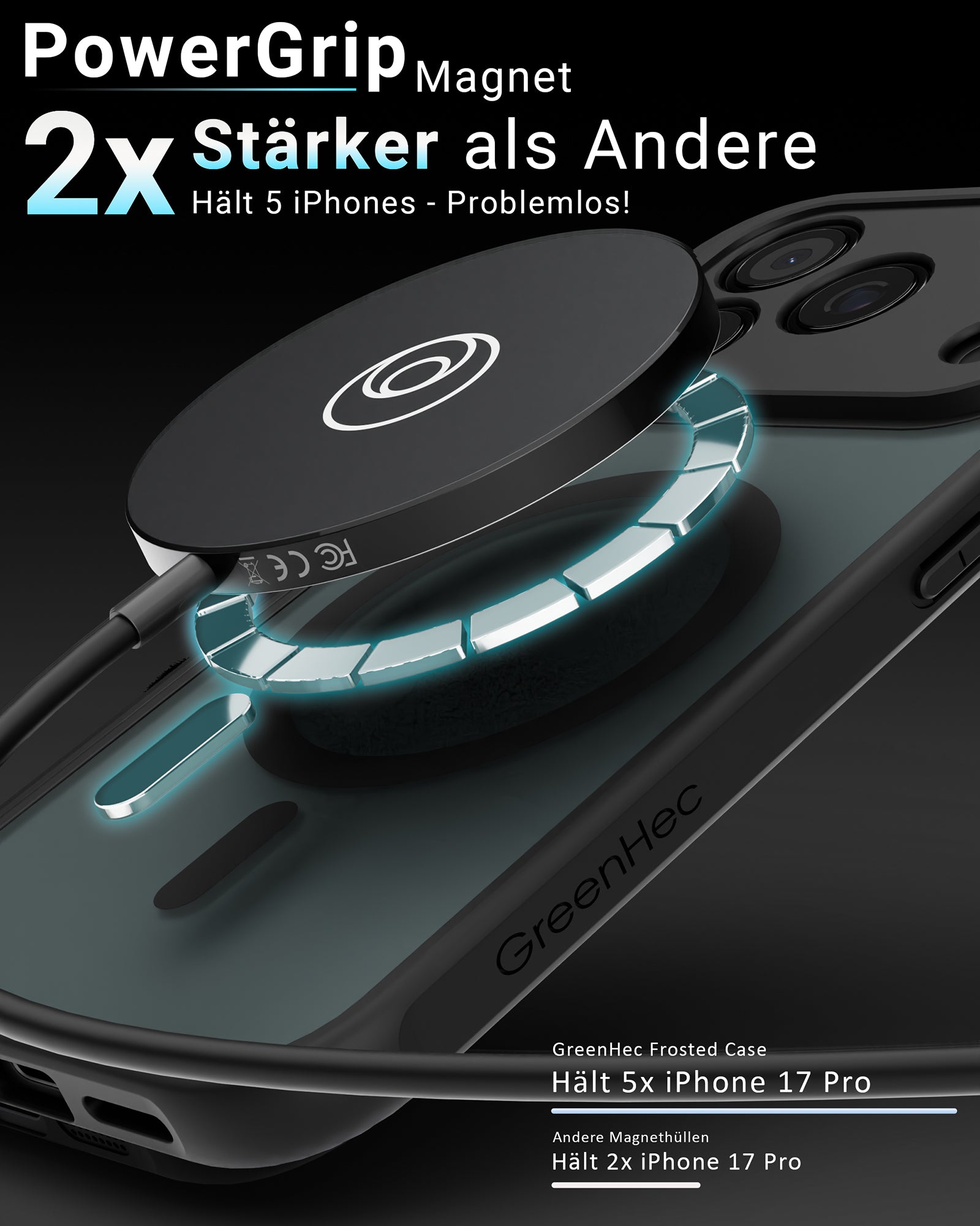 Frosted Black MagSafe Case - für iPhone