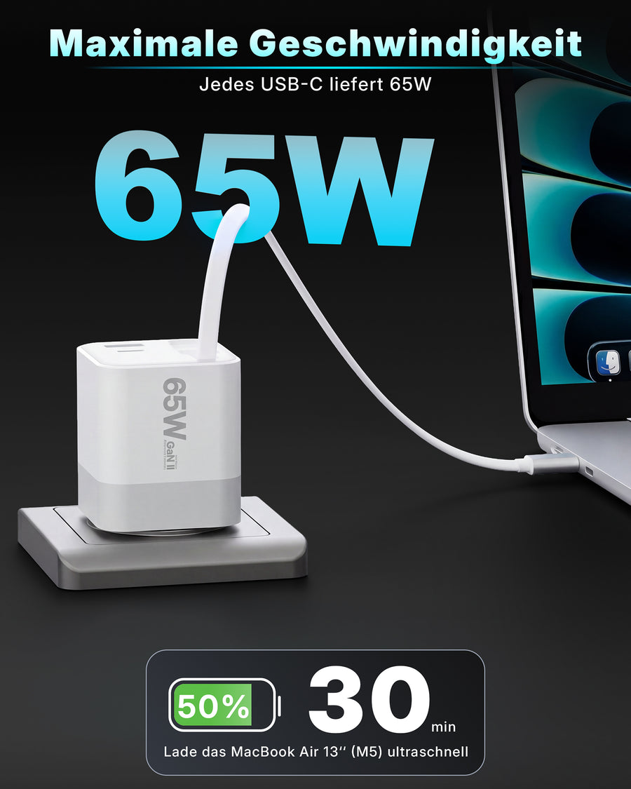MacBook Air: 50 % in 30 Minuten.
