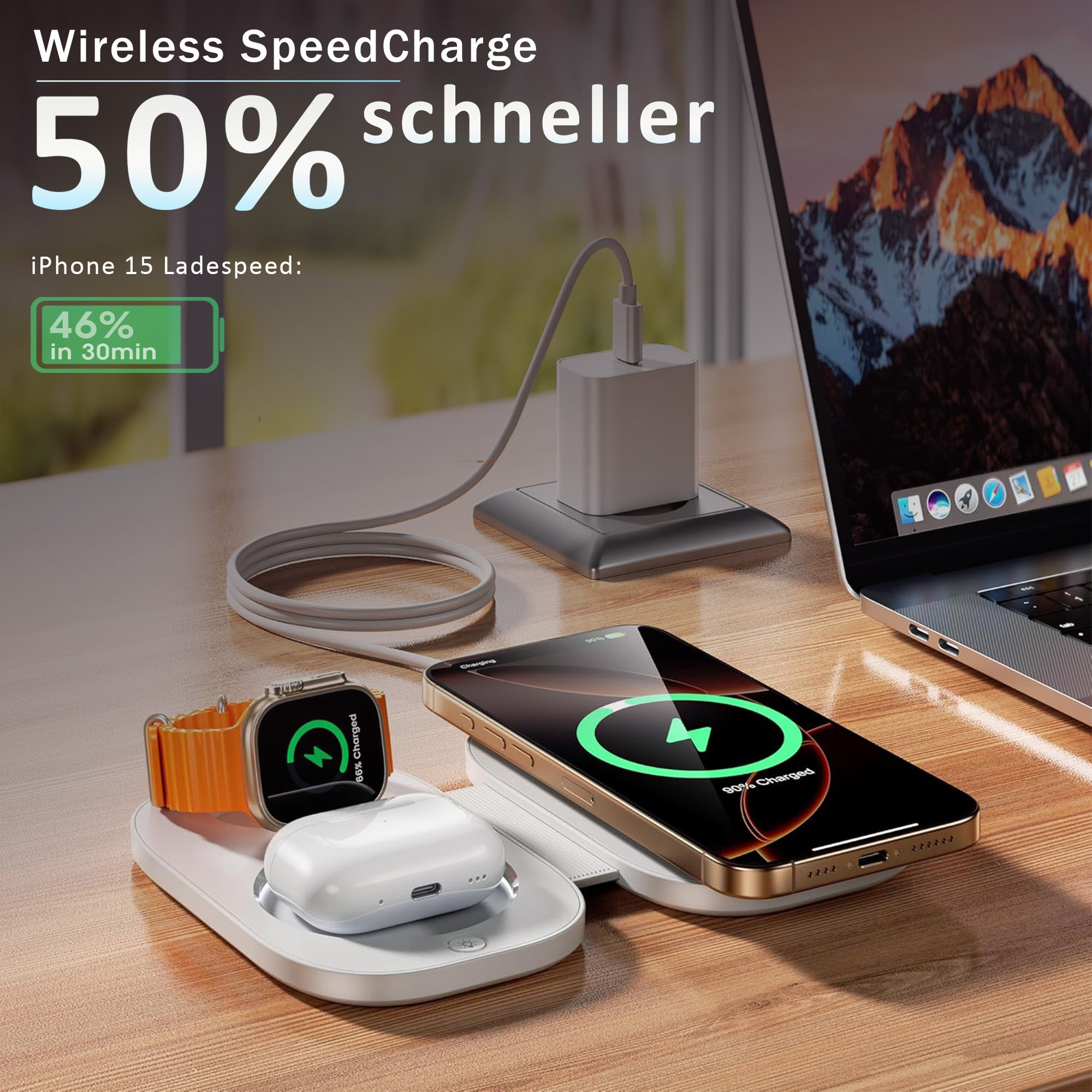 3in1 MagDock Ladestation