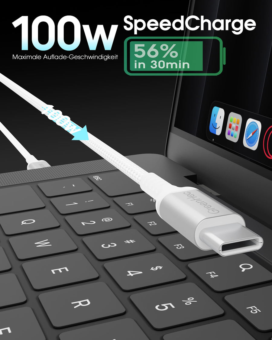 MacBook: 56 % in 30 Minuten.