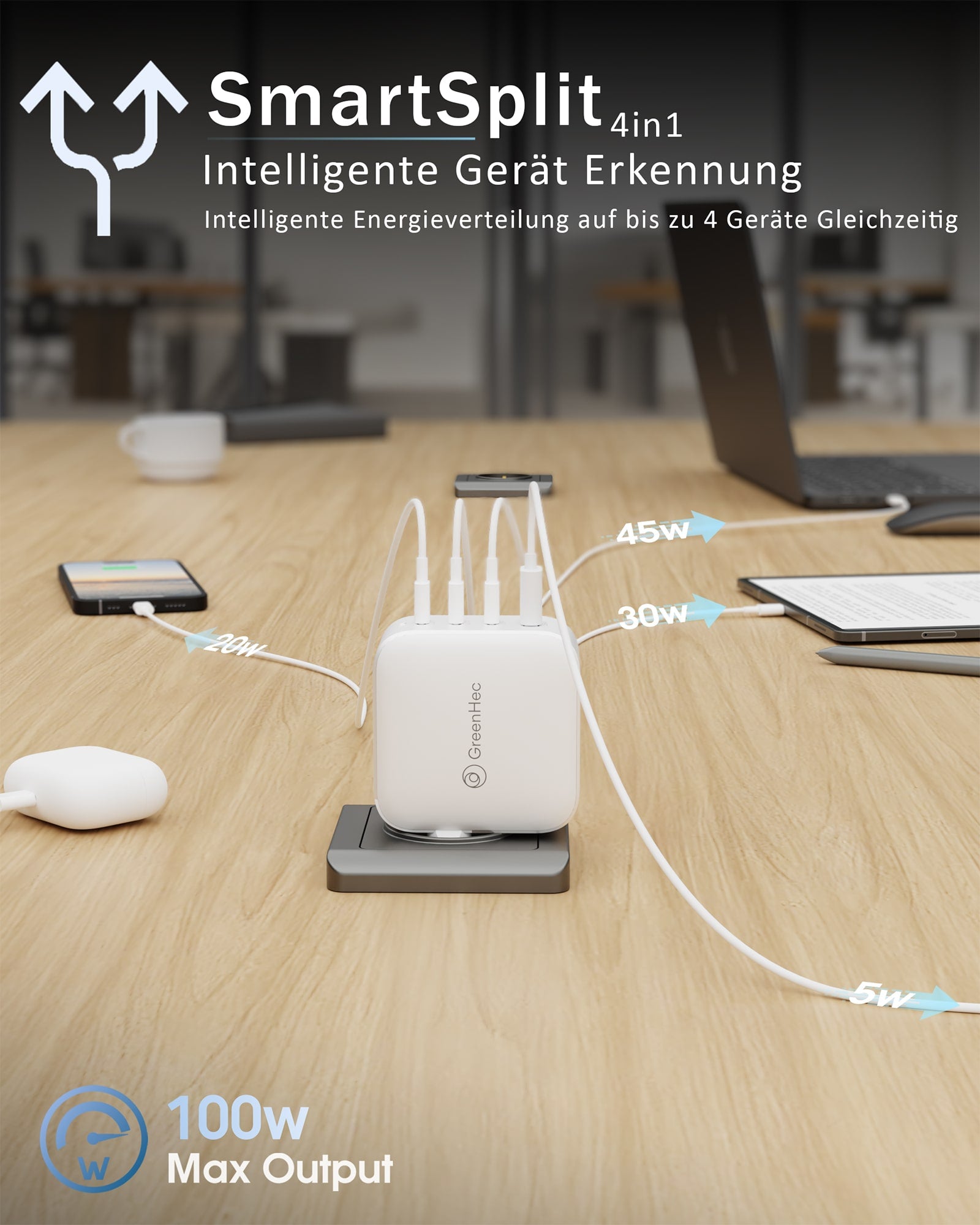 Das Nexus Pro Ladegerät Lädt 4 Geräte Gleichzeitig auf