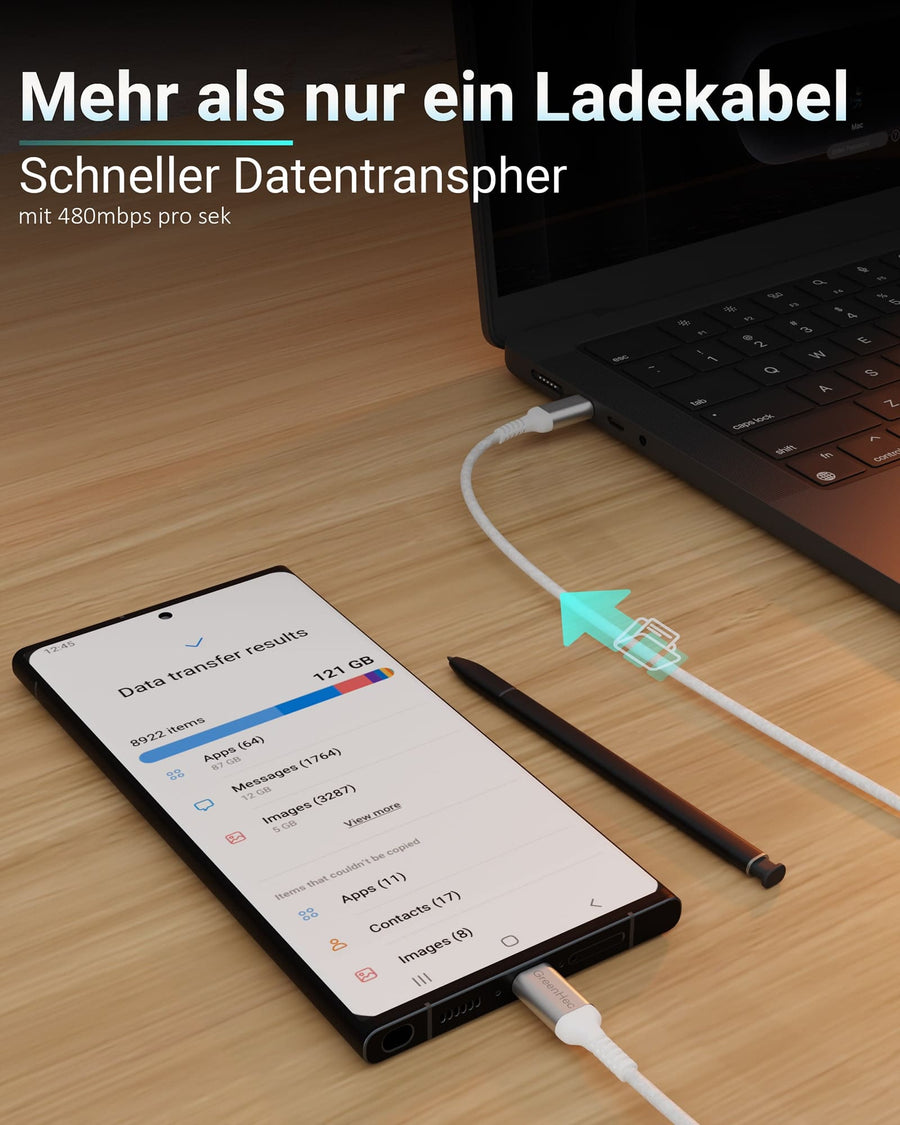 480 Mbps für Backups und Fotos.
