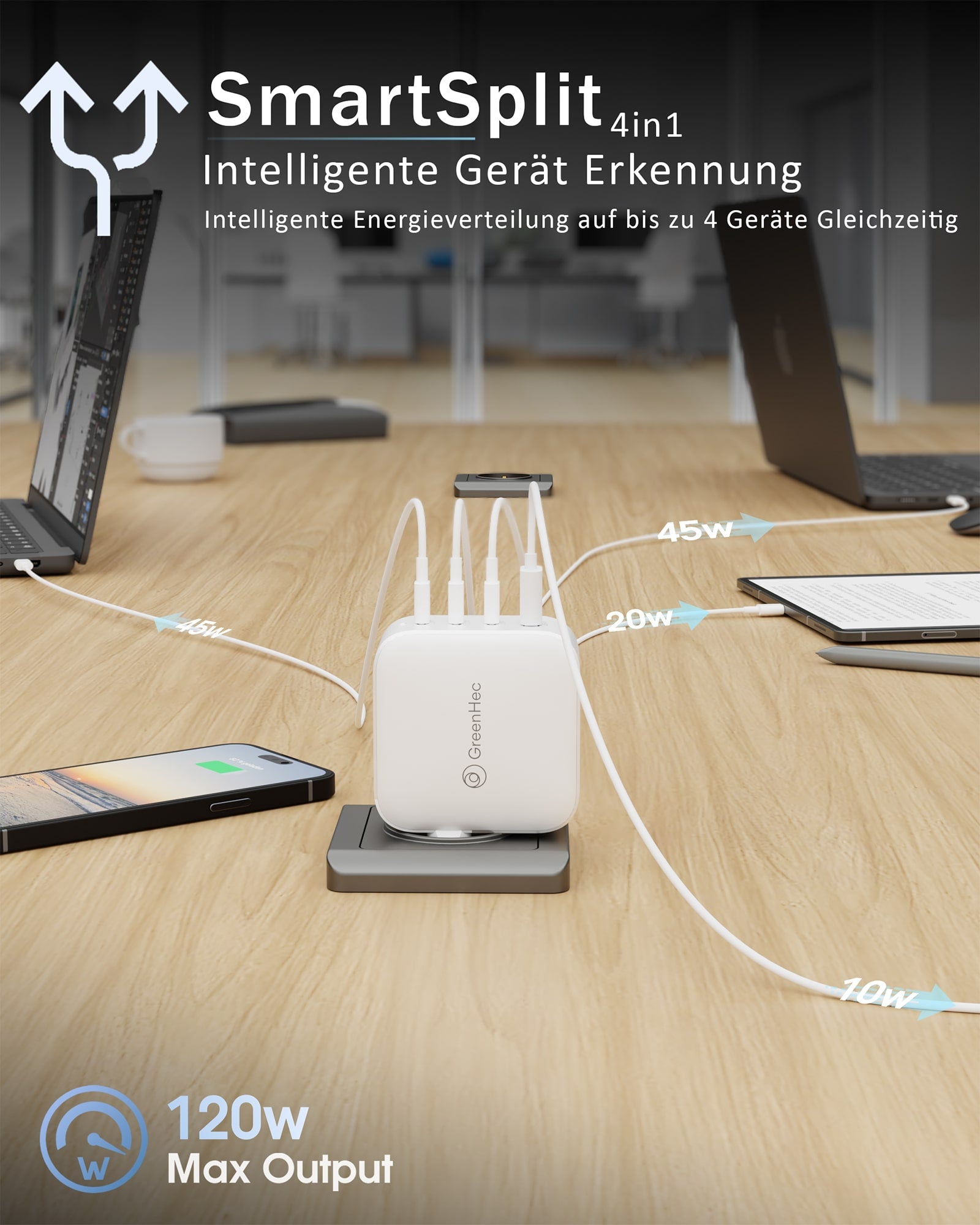 Das Nexus Pro Ladegerät Lädt 4 Geräte Gleichzeitig auf