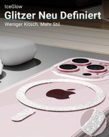 IceGlow Clear Case - Glitzer Handyhülle für iPhone