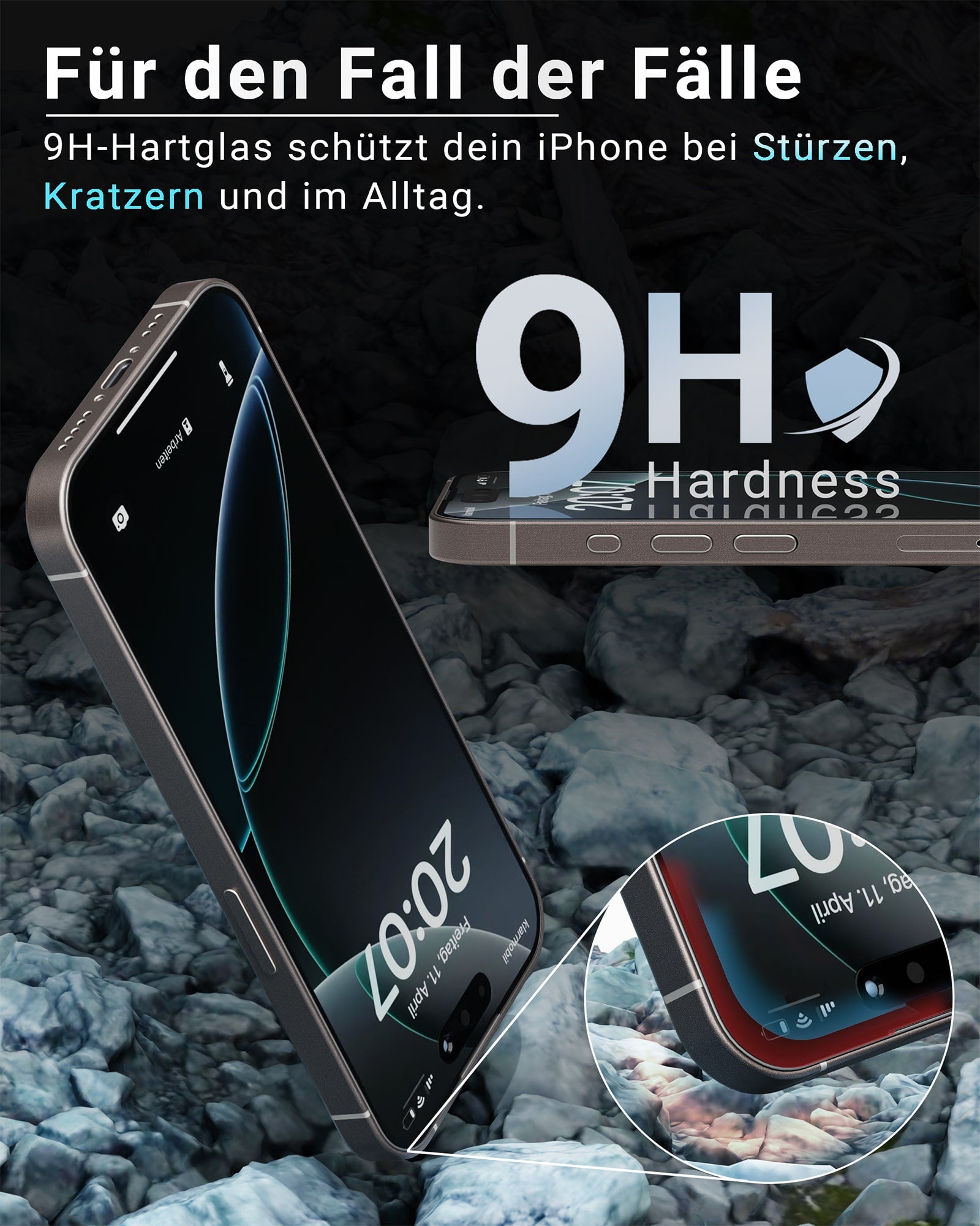 EASY INSTALL Privacy Glass 2er Pack - für iPhone
