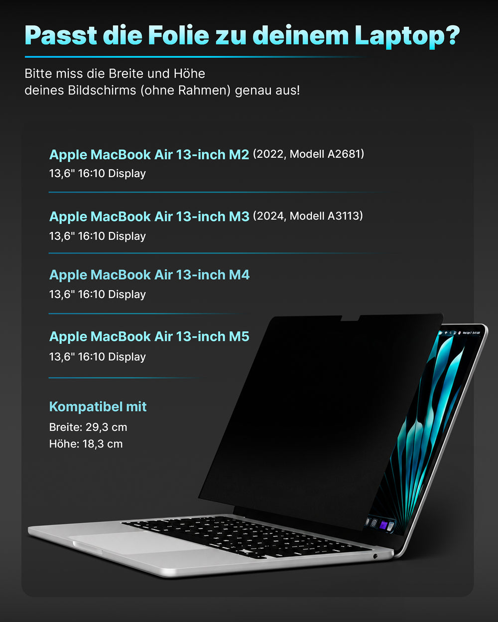 Smartlayer Privacy Folie für MacBooks