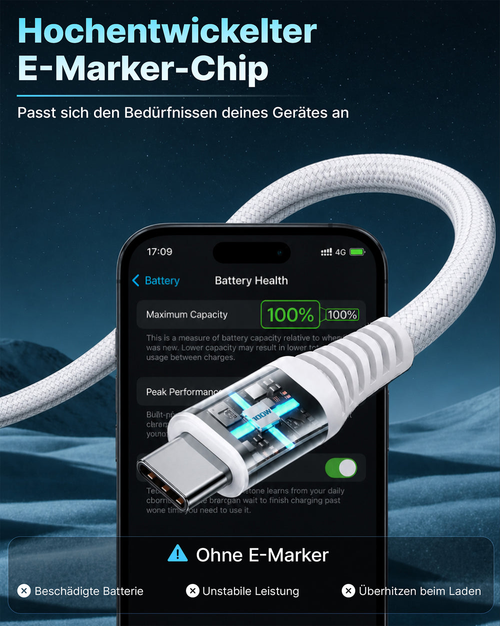 100w ThunderFlow USB-C Kabel