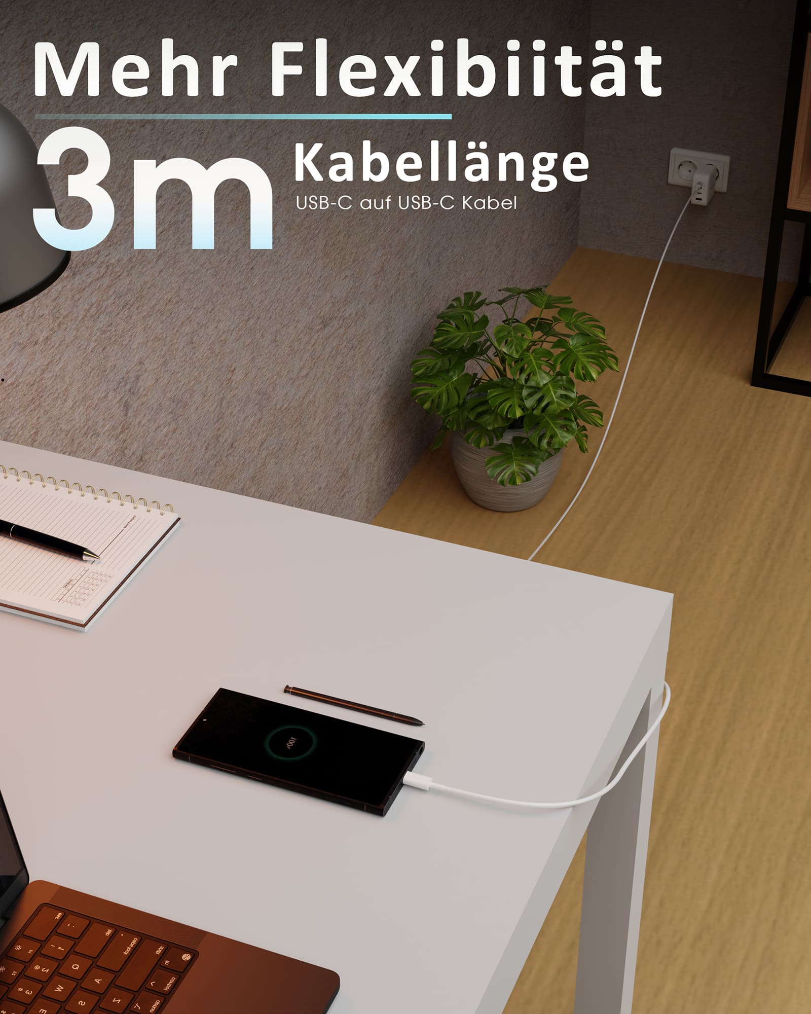 3in1 USB-C Kabel Bundle - 1m + 2m + 3m USB-C Kabel