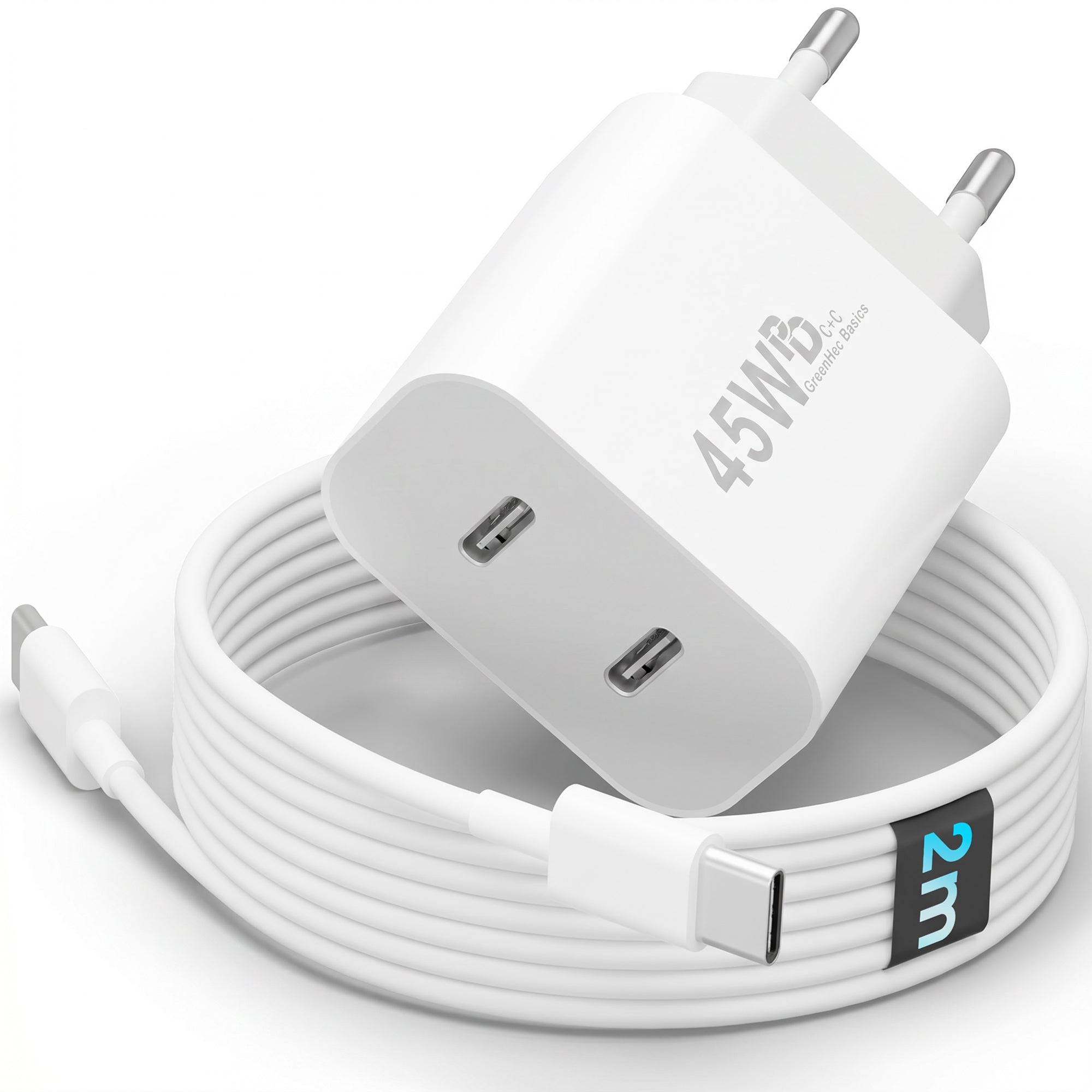 45w USB-C Dual Charger + USB-C Kabel