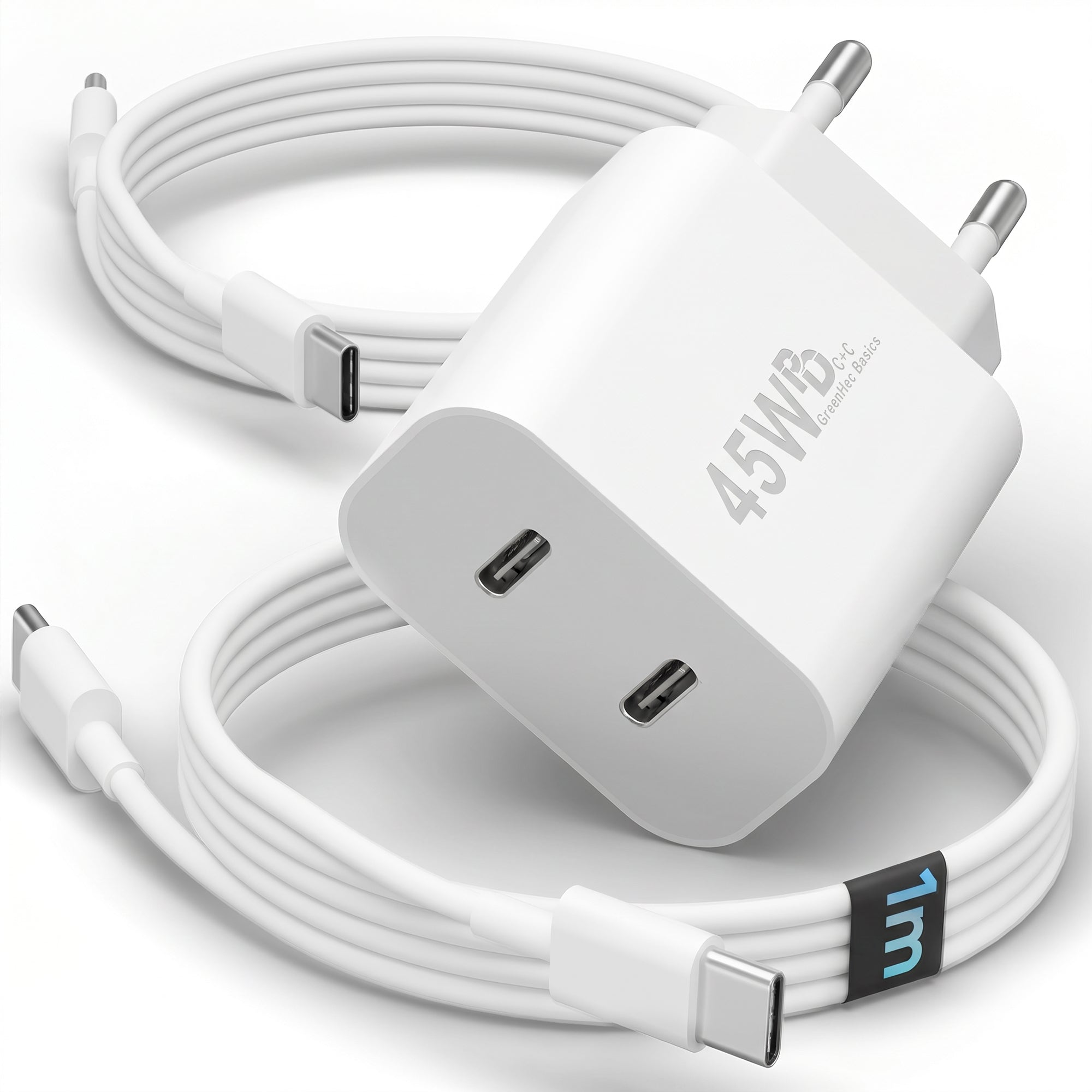 45w USB-C Dual Charger + USB-C Kabel