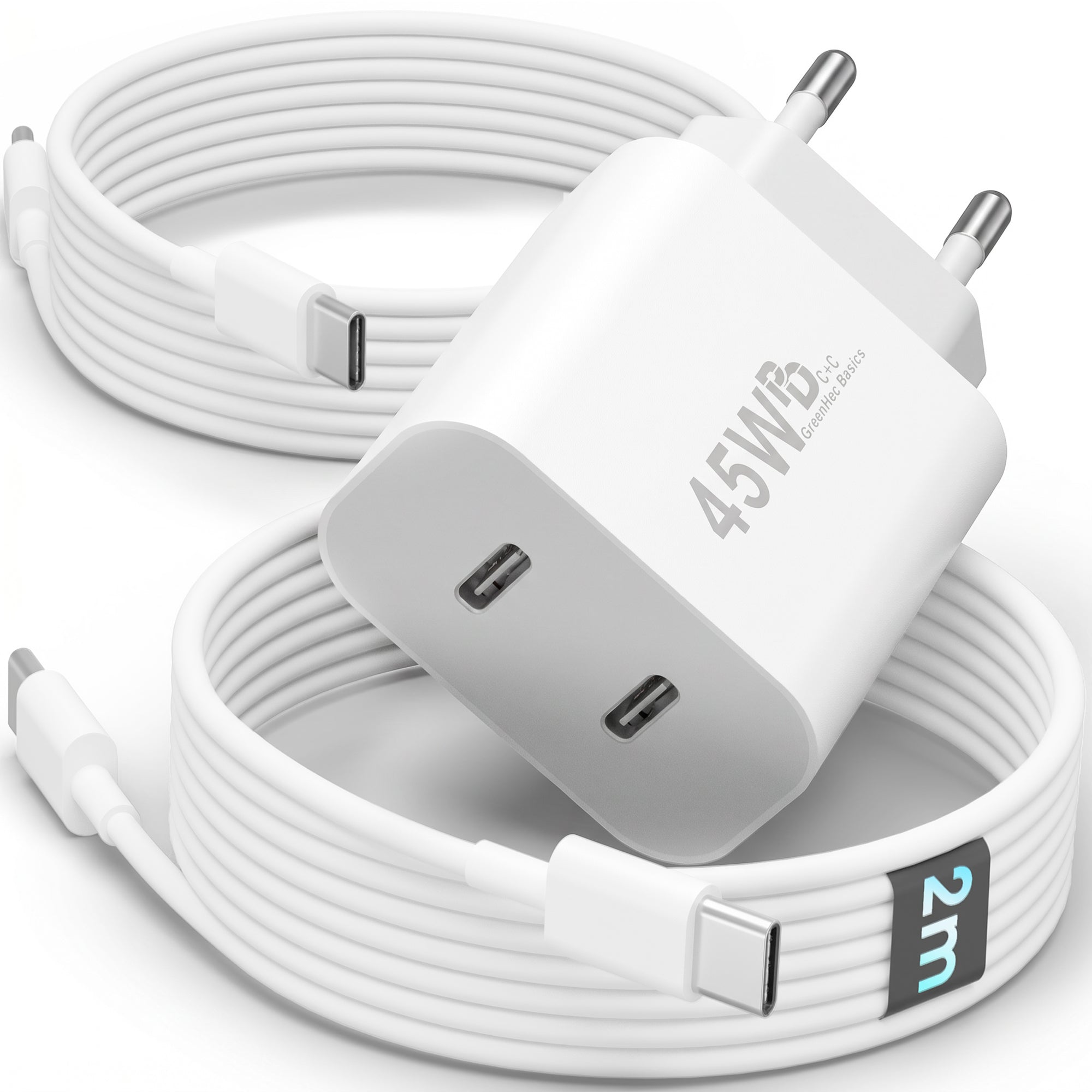 45w USB-C Dual Charger + USB-C Kabel