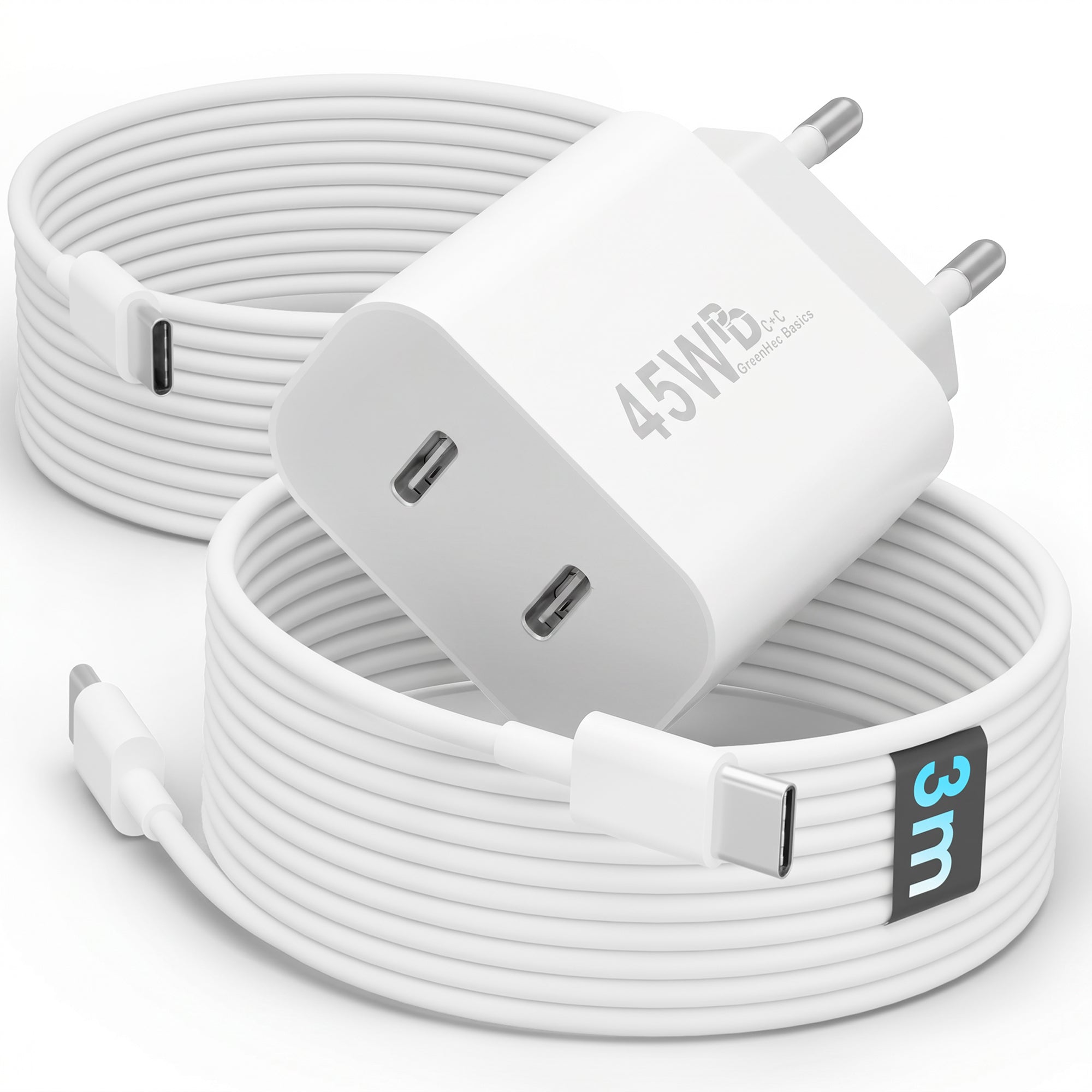 45w USB-C Dual Charger + USB-C Kabel