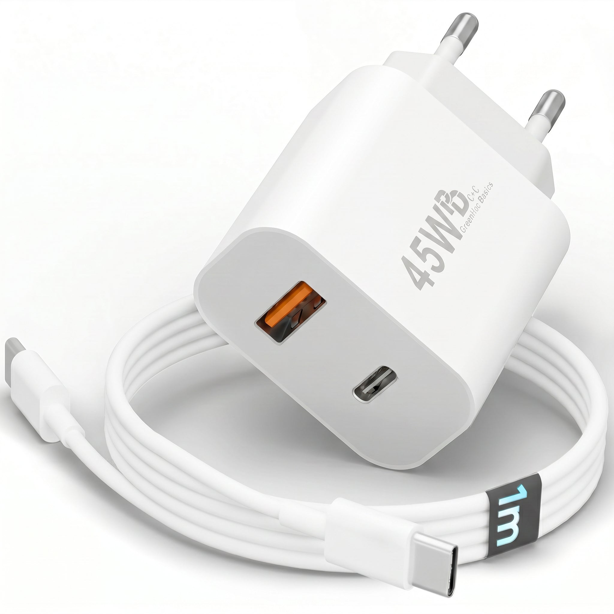 45w Dual Charger + USB-C Kabel