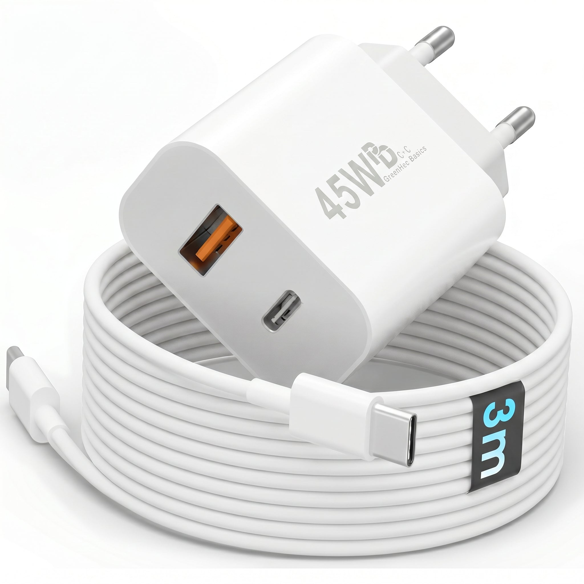45w Dual Charger + USB-C Kabel