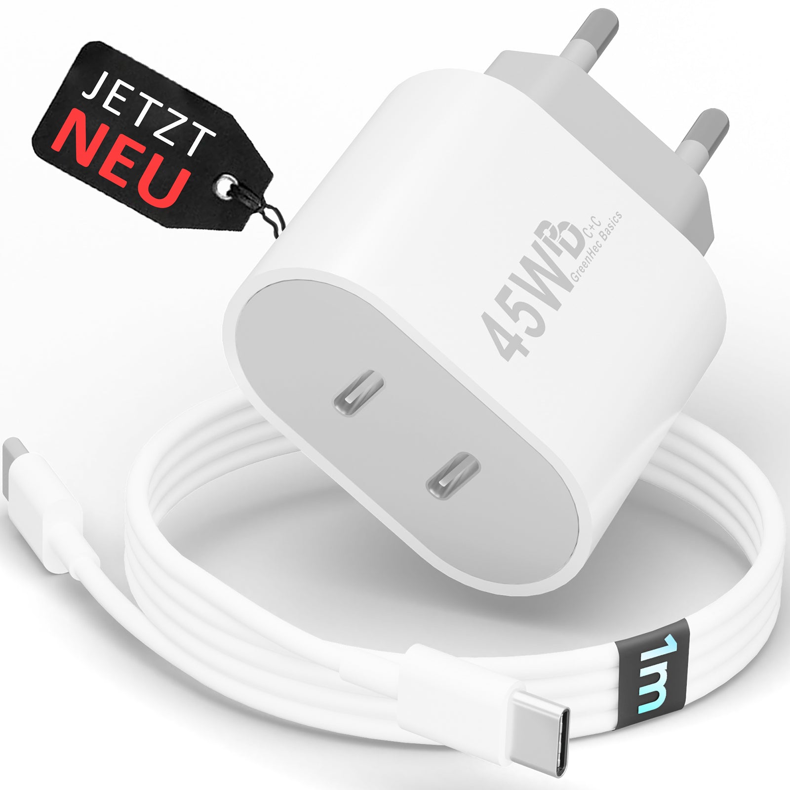 45w USB-C Dual Charger + USB-C Kabel