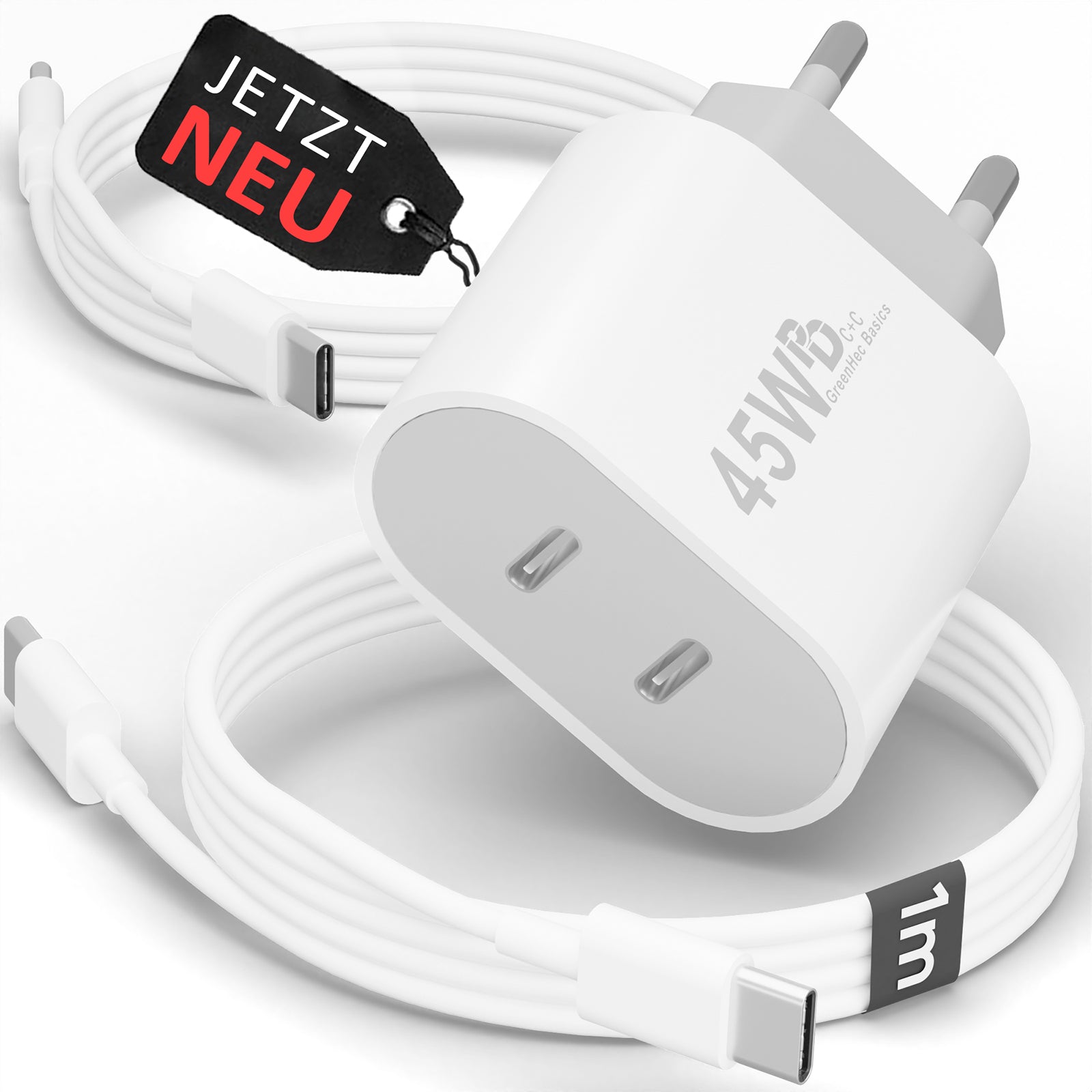 45w USB-C Dual Charger + USB-C Kabel