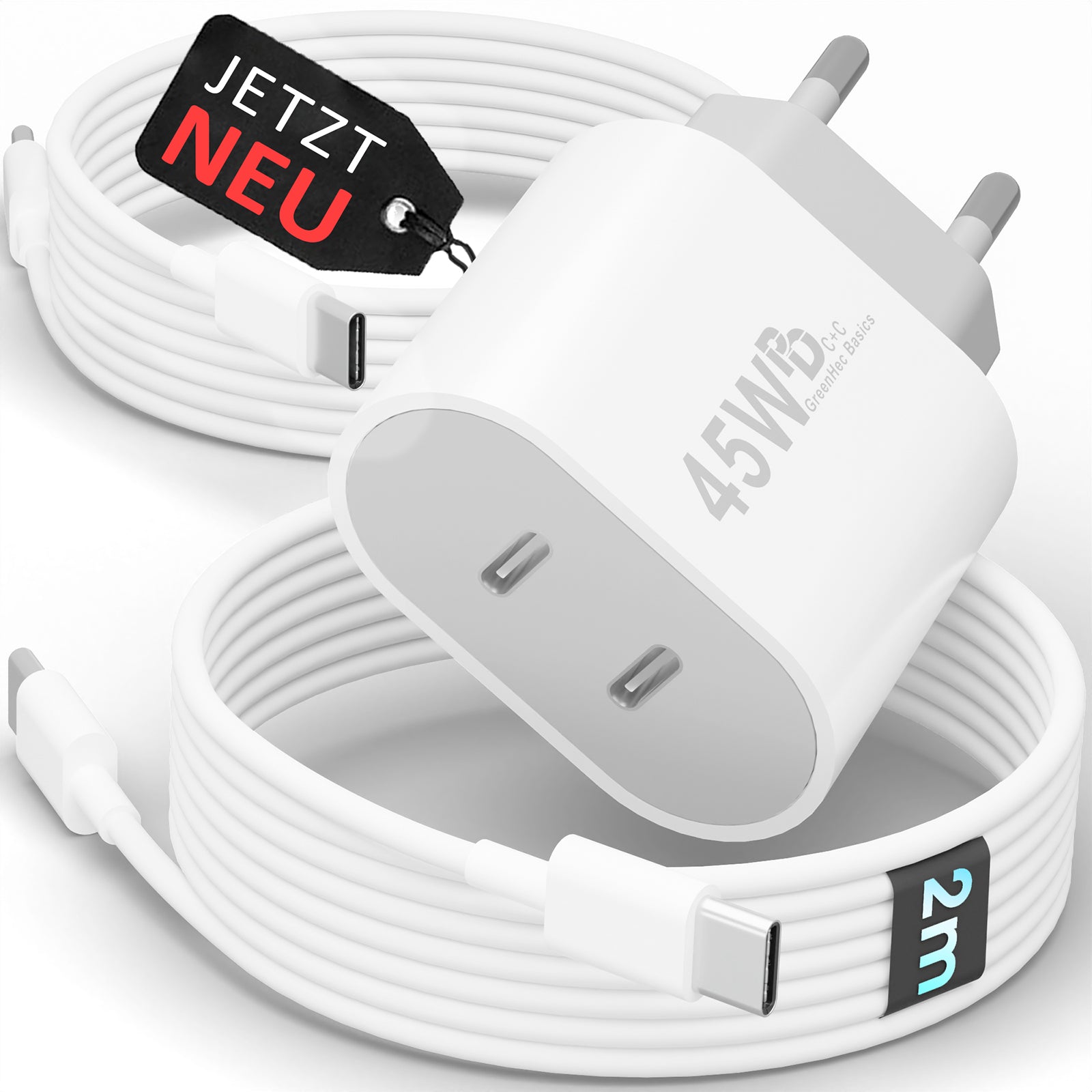 45w USB-C Dual Charger + USB-C Kabel
