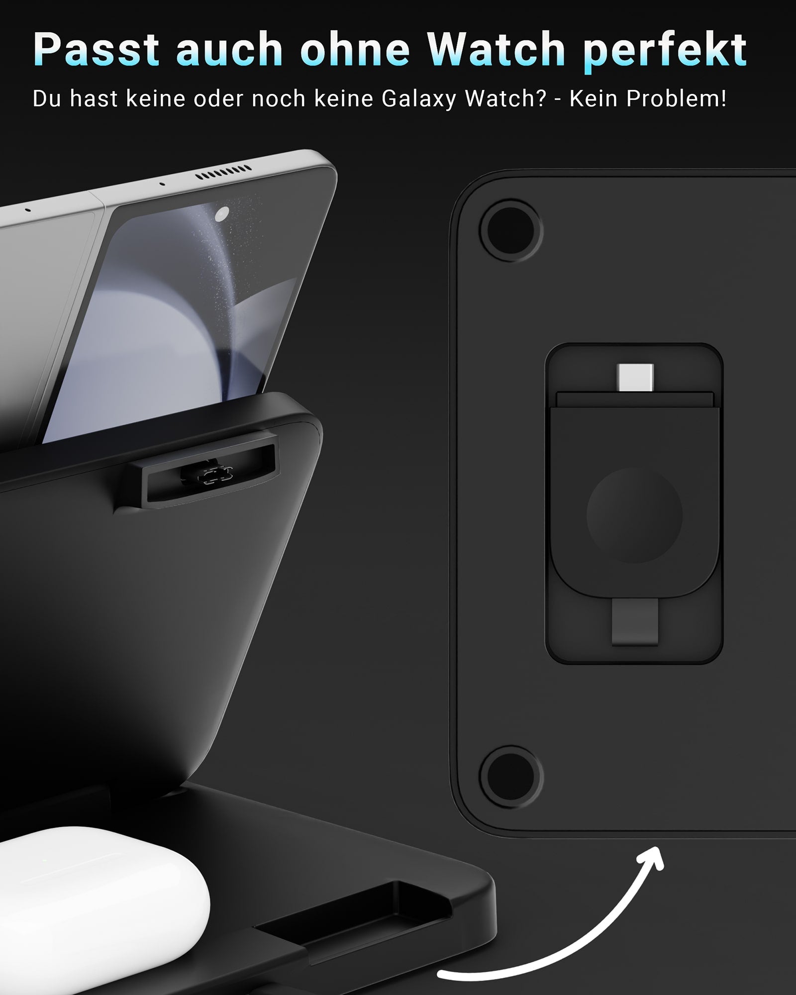 3in1 PowerBase Ladestation für Samsung Foldable