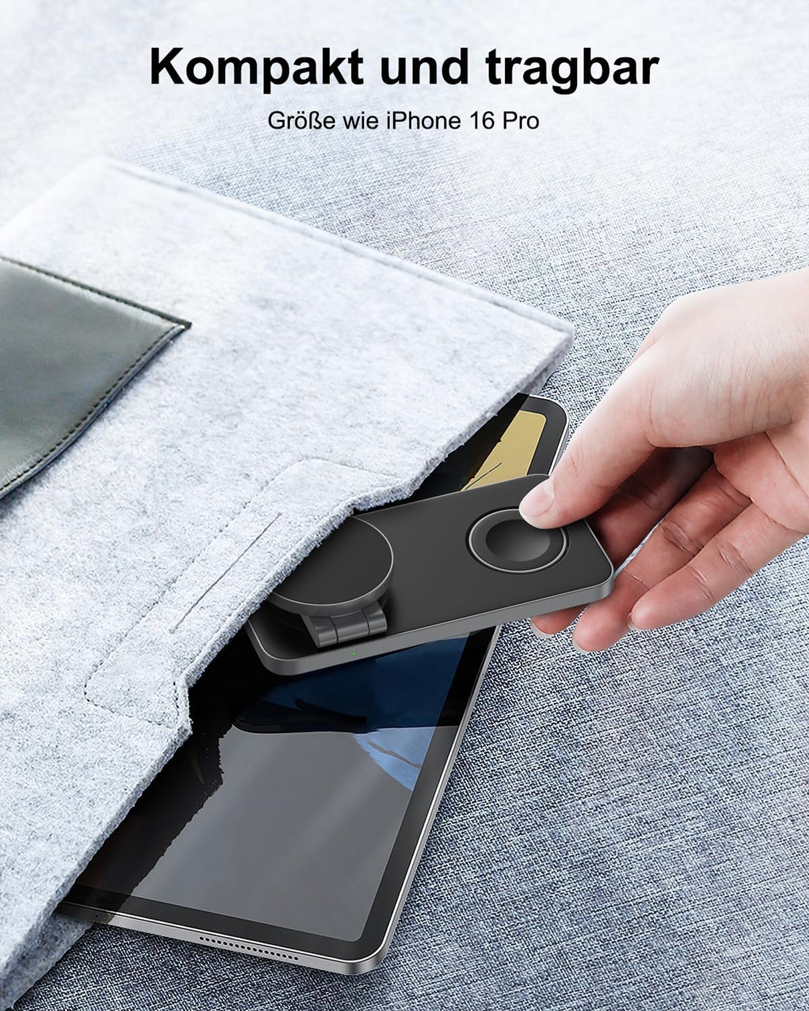 3in1 Magnetic PowerBase Travel Charger - Ladestation für iPhone