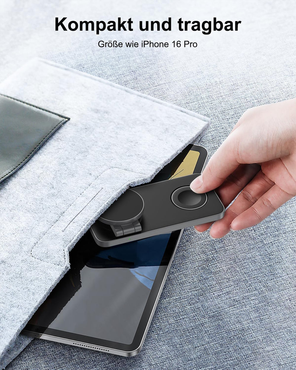3-in-1 Magnetic PowerBase Travel Charger - Charging Station for iPhone