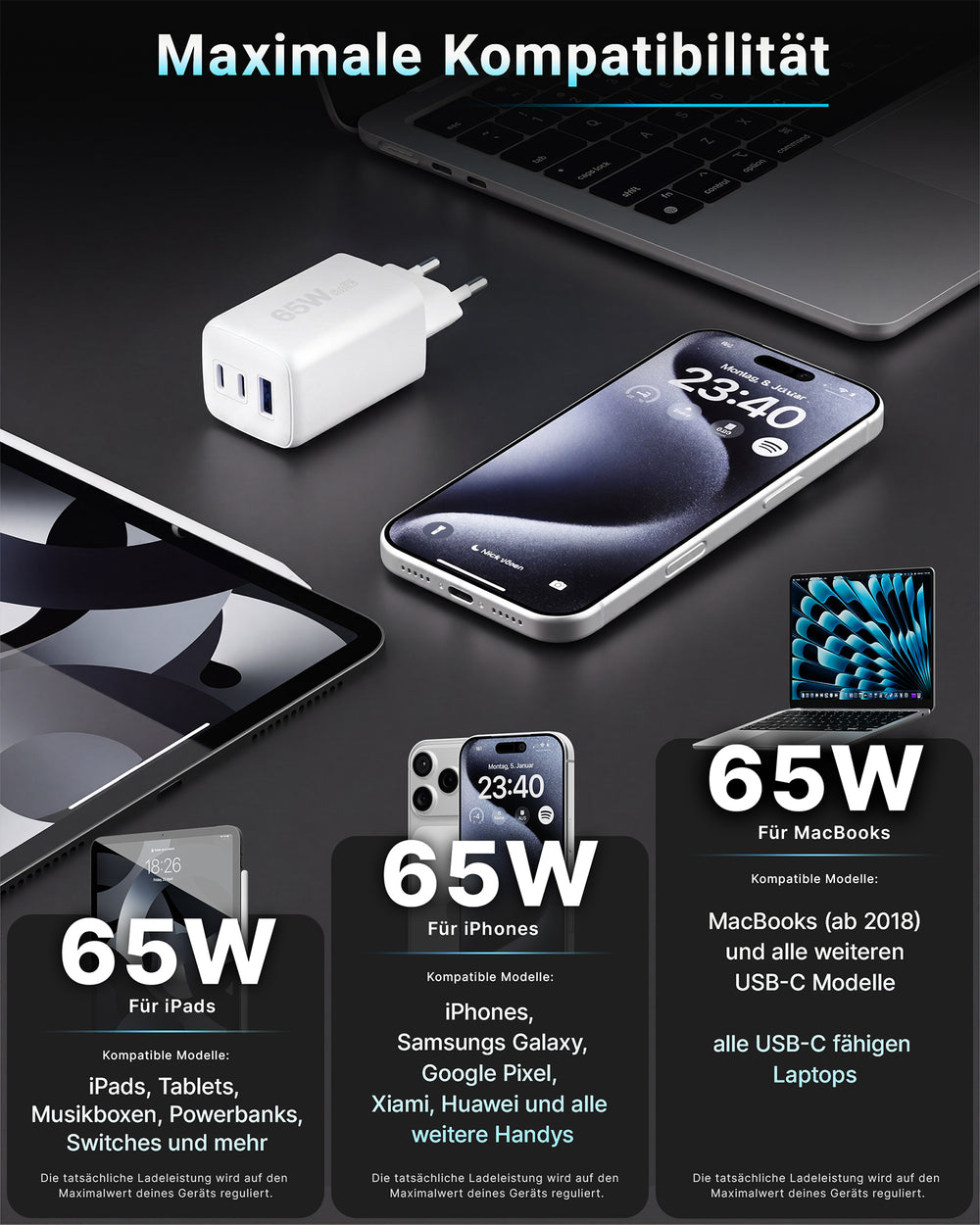 65w Nexus Pro 3in1 Ladegerät
