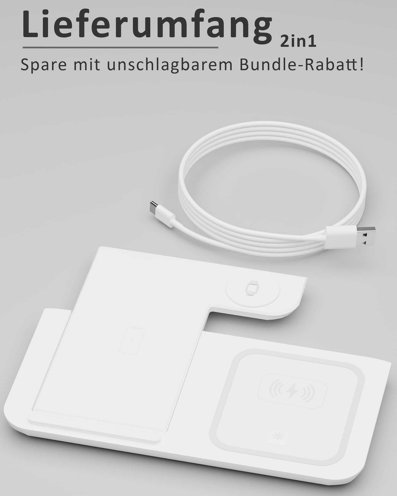3in1 Light PowerBase Ladestation für iPhone