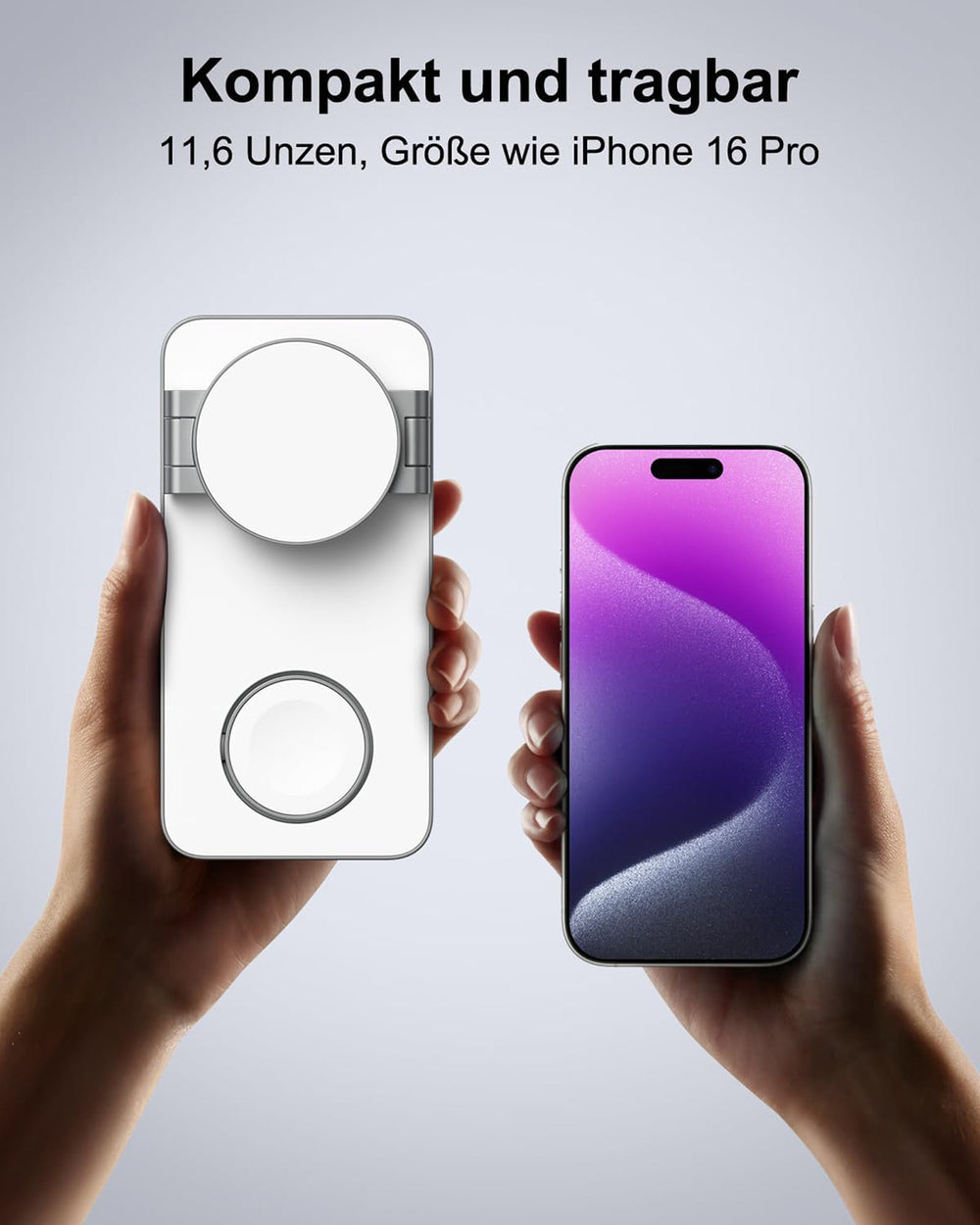 3-in-1 Magnetic PowerBase Travel Charger - Charging Station for iPhone