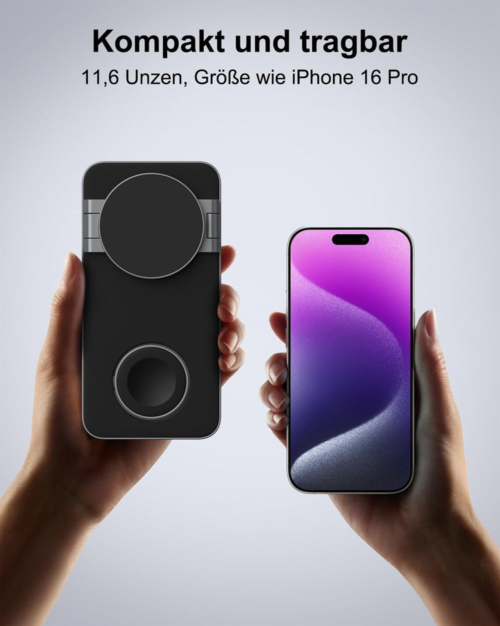 3-in-1 Magnetic PowerBase Travel Charger - Charging Station for iPhone