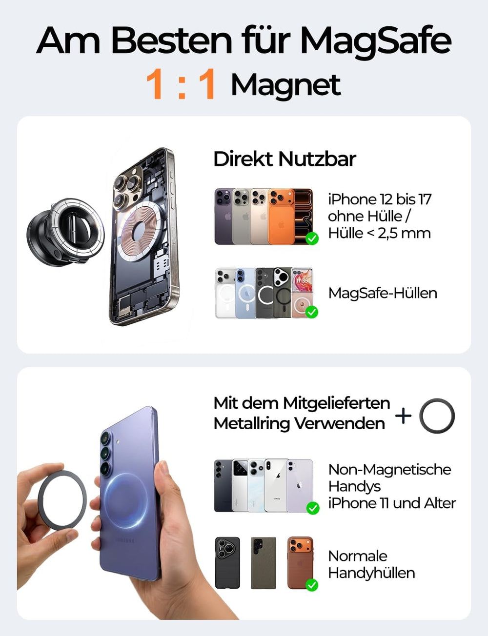 LISEN A608 Manual Suction Magnetic Car Phone Mount - View 4