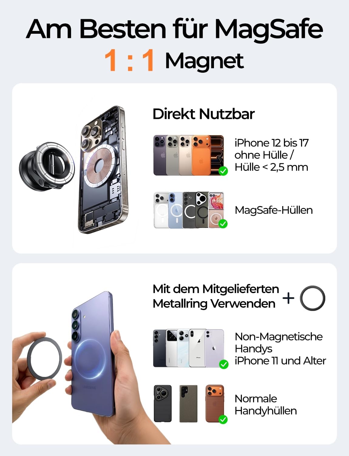 LISEN A608 Manual Suction Magnetic Car Phone Mount - View 4