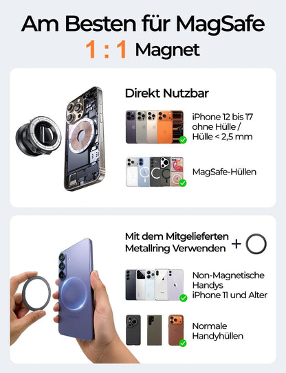 LISEN A608 Manual Suction Magnetic Car Phone Mount - View 4