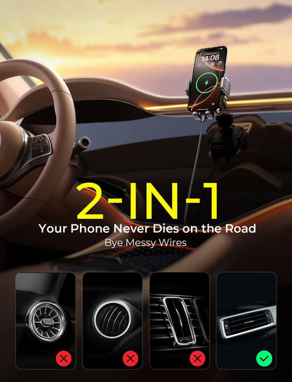 LISEN Clamp Arm Wireless Car Charger