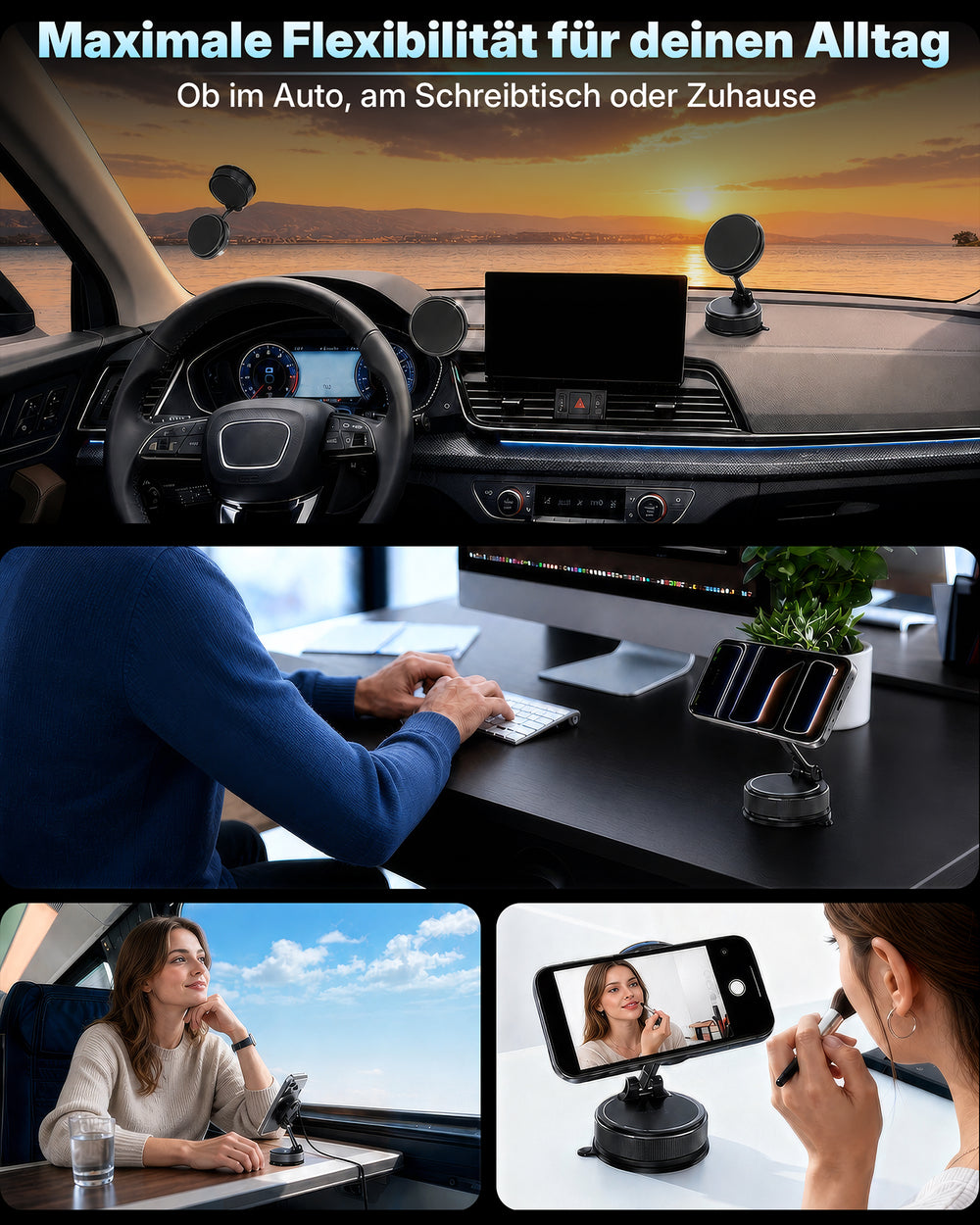 Vacuum Phone Stand 25W Wireless Charging