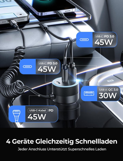 LISEN Car Charger with Cables