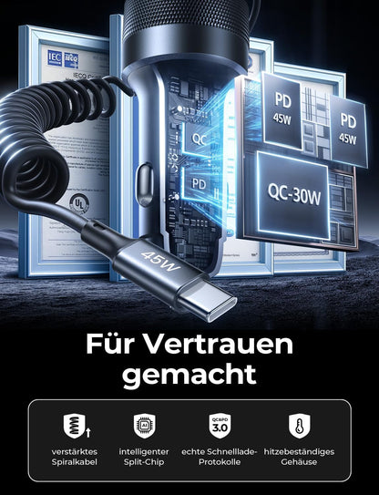LISEN Car Charger with Cables