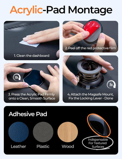 LISEN A608 Manual Suction Magnetic Car Phone Mount - View 6