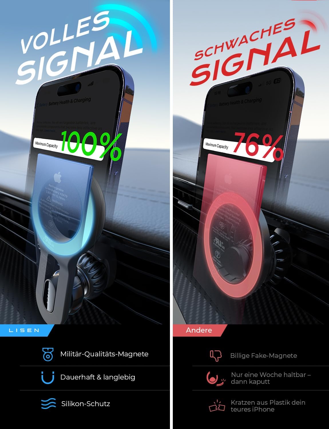 LISEN Magnetic Air Vent Phone Holder