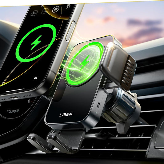 LISEN Wireless-Charger Autohalterung – Klemmarm mit Schnellladung