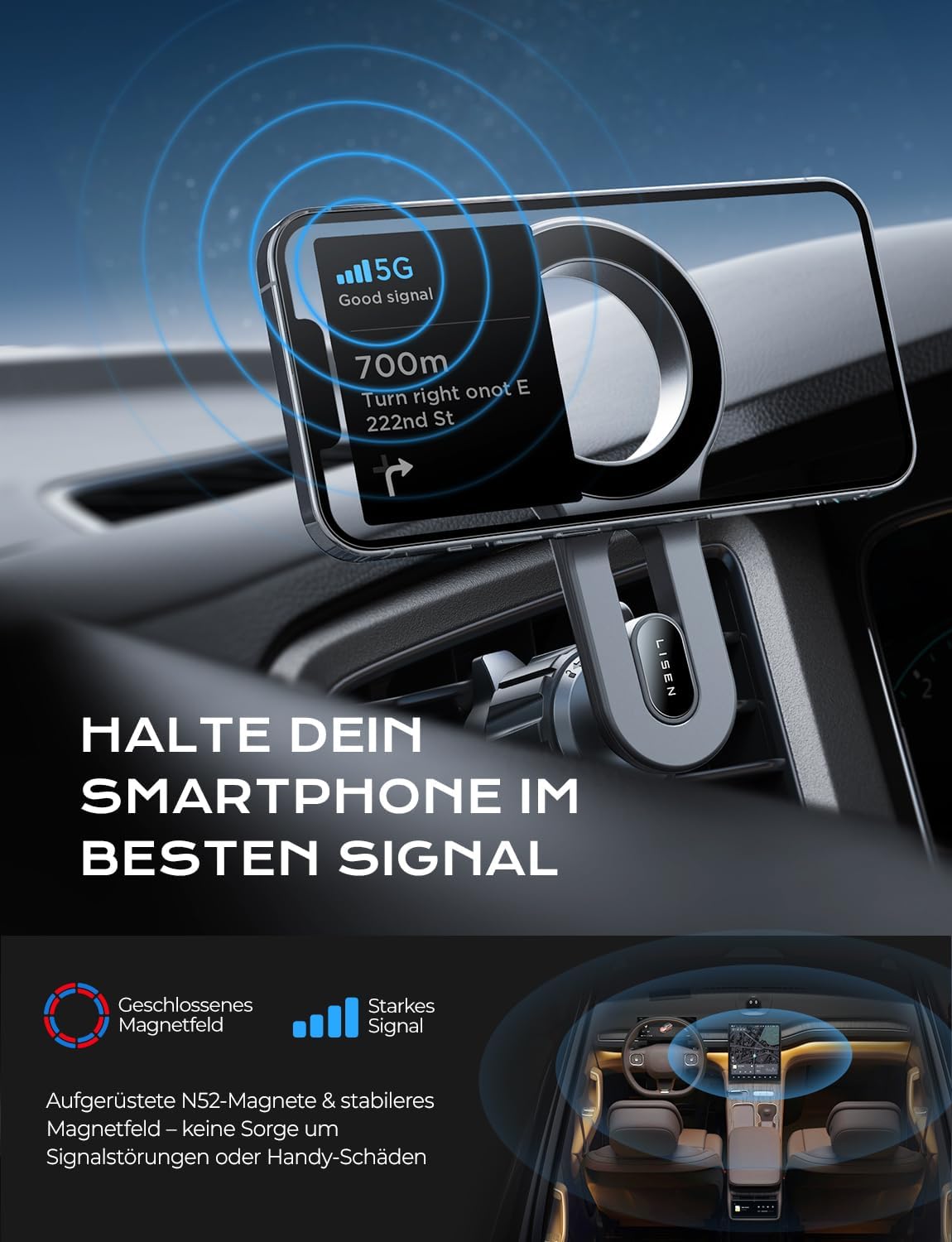 LISEN Magnetic Air Vent Phone Holder