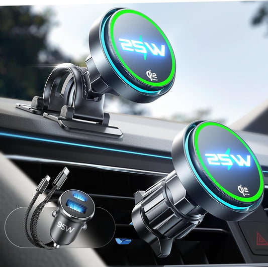 LISEN W116 Qi2.2 Car Wireless Charger with Cooling Fan
